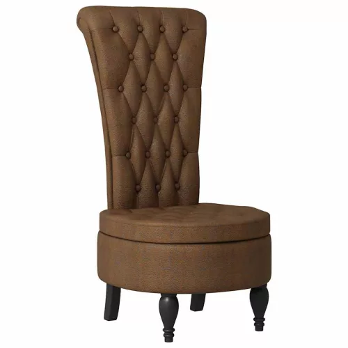  Papucs fotel Barna 56,5 x 70 x 110 cm Műsuede Bőr