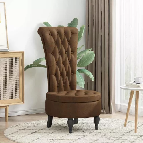  Papucs fotel Barna 56,5 x 70 x 110 cm Műsuede Bőr