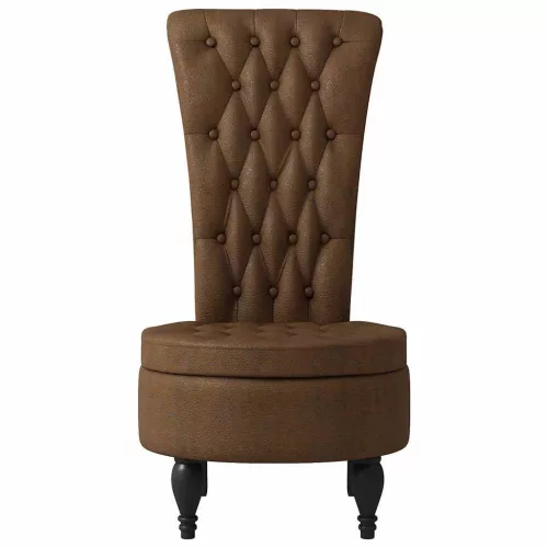  Papucs fotel Barna 56,5 x 70 x 110 cm Műsuede Bőr