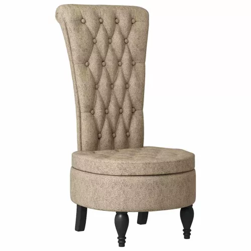  Papucs fotel Világosszürke 56,5 x 70 x 110 cm Műsuede Bőr