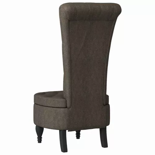  Papucs fotel Sötétszürke 56,5 x 70 x 110 cm Műsuede Bőr
