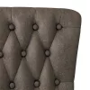  Papucs fotel Sötétszürke 56,5 x 70 x 110 cm Műsuede Bőr