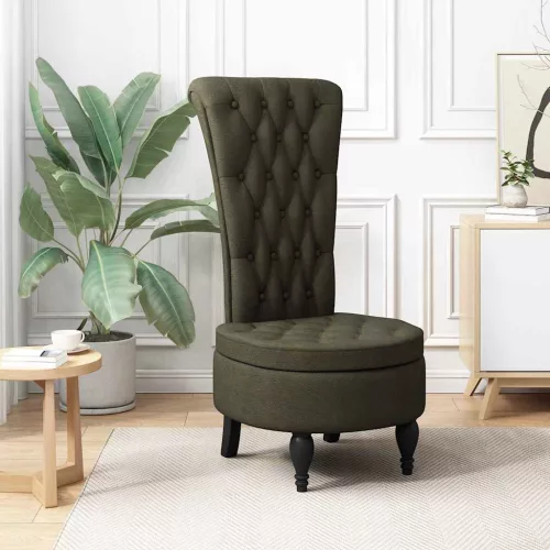 Papucs fotel Katonai zöld 56,5 x 70 x 110 cm Műsuede Bőr