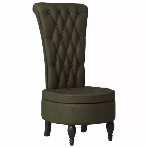  Papucs fotel Katonai zöld 56,5 x 70 x 110 cm Műsuede Bőr