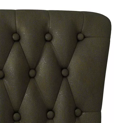  Papucs fotel Katonai zöld 56,5 x 70 x 110 cm Műsuede Bőr