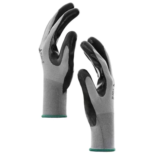  Munkakesztyűk 24 pcs Szürke és fekete 11 / XXL Poliészter