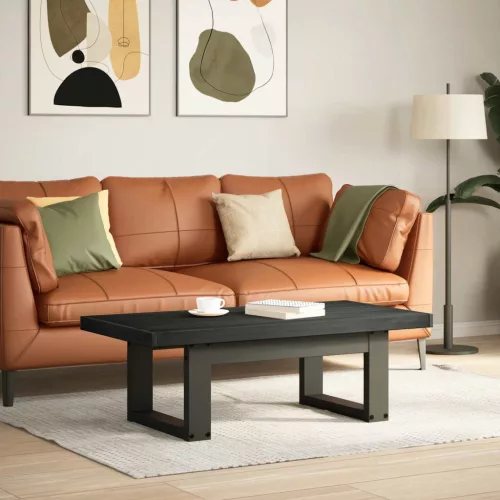  Dohányzóasztal NOAIN Fekete 119 x 60 x 40 cm Tömör Fenyőfa