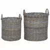  Virágkosár tárolóval 2 pcs Szürke Lacak rattan