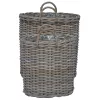  Virágkosár tárolóval 2 pcs Szürke Lacak rattan