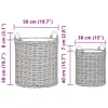 Virágkosár tárolóval 2 pcs Szürke Lacak rattan
