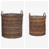  Virágkosár tárolóval 2 pcs Barna Lacak rattan