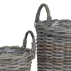  Virágcserép Kosár tárolóval 2 pcs Szürke Kubu rattán