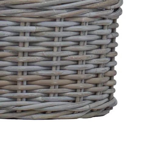  Virágcserép kosár tárolóval 2 pcs Szürke Kubu rattán