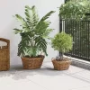  Virágkosár tárolóval 2 pcs Barna Lacak Rattan