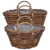  Virágkosár tárolóval 2 pcs Barna Lacak Rattan