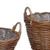  Virágkosár tárolóval 2 pcs Barna Lacak Rattan