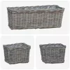  Ültető Kosár tárolóval 3 pcs Szürke Kubu rattán