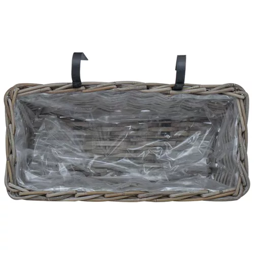  Függő virágcserép kosár tárolóval 2 pcs Szürke 48 x 22 x 15 cm