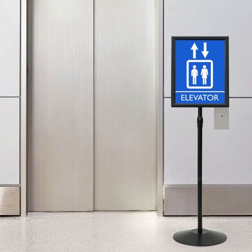  Pedestal poszter állvány Fekete a3 Alumínium és PVC