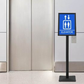  Pedestal poszter állvány Fekete a3 Alumínium és PVC