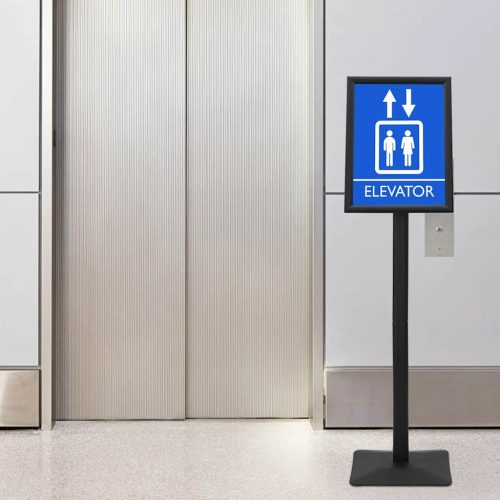  Pedestal poszter állvány Fekete a3 Alumínium és PVC