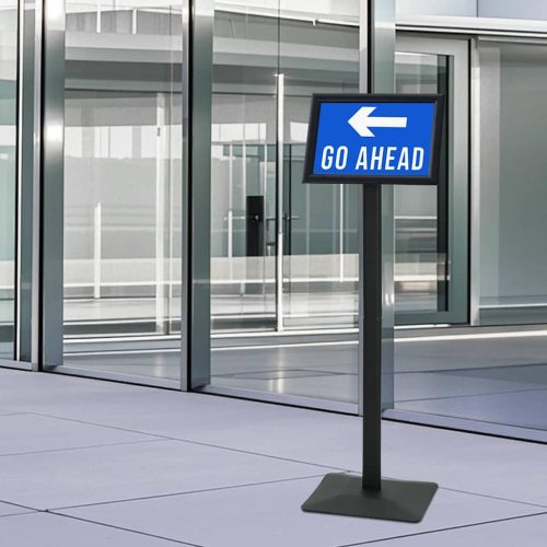  Pedestal poszter állvány Fekete a4 Alumínium és PVC