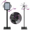  Pedestal poszter állvány Fekete a4 Alumínium és PVC