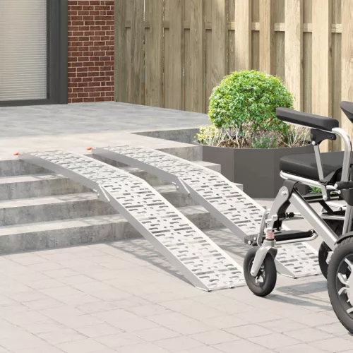  Rakodó Rámpa 2 pcs Ezüst 222 x 29 x 14 cm Alumínium