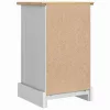  Éjjeli asztal fiókkal Fehér 35 x 32,5 x 58 cm Tömör fenyőfa