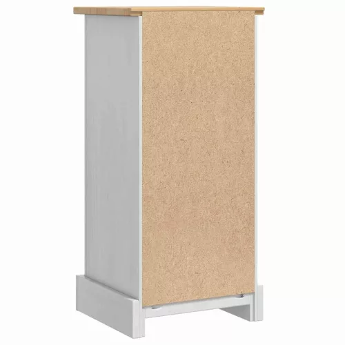  Éjjeli asztal fiókkal Fehér 35 x 32,5 x 74 cm Tömör fenyőfa