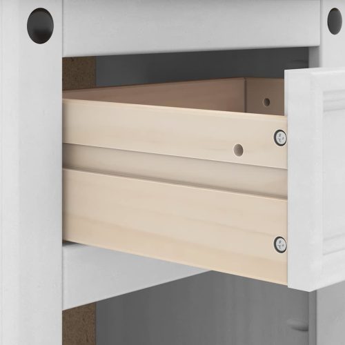  Éjjeli asztal fiókkal Fehér 45 x 35 x 64 cm Tömör fenyőfa