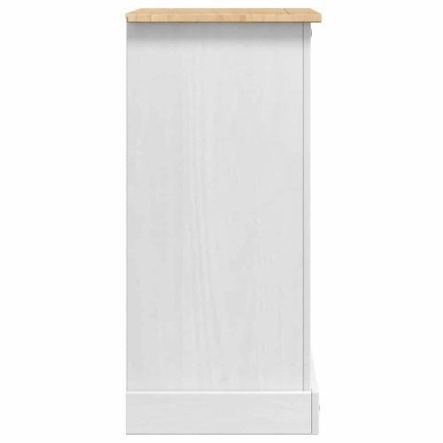  Éjjeli asztal fiókkal Fehér 53 x 39 x 84 cm Tömör fenyőfa