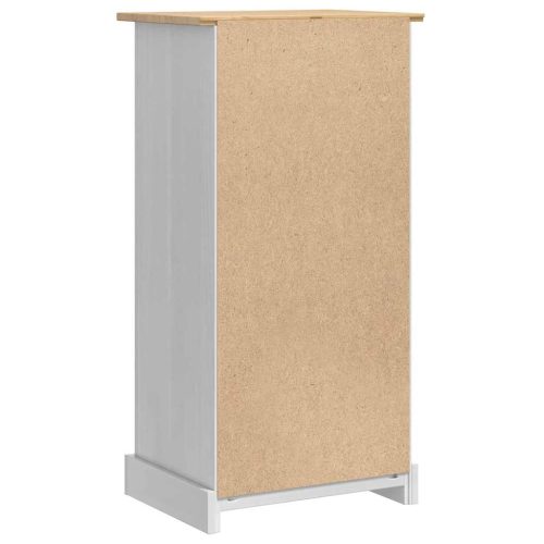  Éjjeli asztal fiókkal Fehér 53 x 39 x 103 cm Tömör fenyőfa