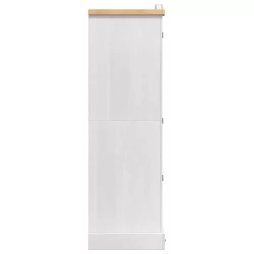  Ruhásszekrény fiókkal Fehér 101 x 52 x 170 cm Tömör fenyőfa