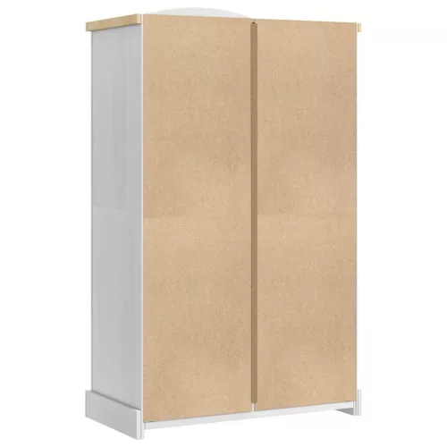  Ruhásszekrény fiókkal Fehér 101 x 52 x 170 cm Tömör fenyőfa