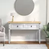  Végasztal fiókkal Fehér 115 x 46 x 73 cm Tömör fenyőfa