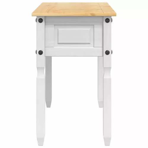  Végasztal fiókkal Fehér 115 x 46 x 73 cm Tömör fenyőfa