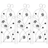  Kerti Kerítés 3 pcs Fekete 112 x 40 cm Acél
