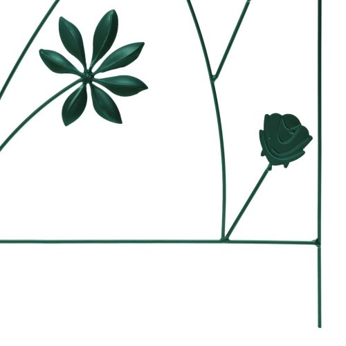  Kerti Kerítés Rács 3 pcs Zöld 112 x 40 cm Acél