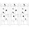  Kerti Kerítés Rács 3 pcs Fekete 112 x 40 cm Acél