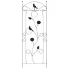  Kerti Kerítés Rács 3 pcs Fekete 112 x 40 cm Acél