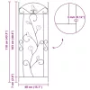  Kerti Kerítés Rács 3 pcs Fekete 112 x 40 cm Acél