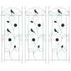  Kerti Kerítés Rács 3 pcs Zöld 112 x 40 cm Acél