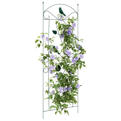  Kerti Kerítés Rács 3 pcs Zöld 112 x 40 cm Acél