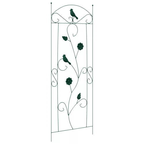  Kerti Kerítés Rács 3 pcs Zöld 112 x 40 cm Acél