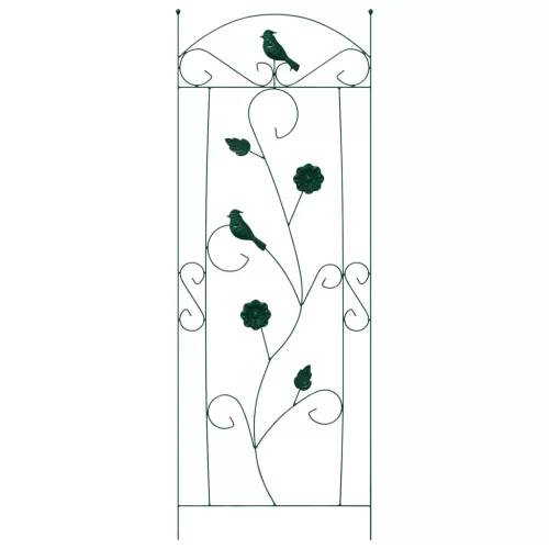  Kerti Kerítés Rács 3 pcs Zöld 112 x 40 cm Acél
