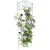  Kerti Kerítés Rács 3 pcs Fekete 112 x 40 cm Acél