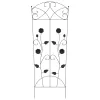  Kerti Kerítés Rács 3 pcs Fekete 112 x 40 cm Acél