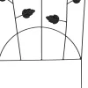  Kerti Kerítés Rács 3 pcs Fekete 112 x 40 cm Acél