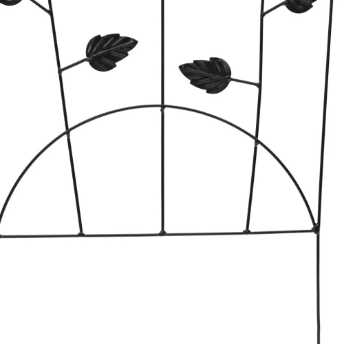  Kerti Kerítés Rács 3 pcs Fekete 112 x 40 cm Acél